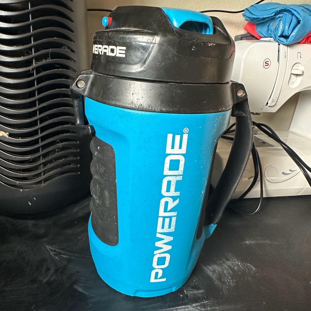 Powerade Blue and Black Insulated Jug